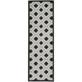thumbnail image 1 of HomeRoots 2' X 8' Black And White Gingham Non Skid Indoor Outdoor Runner Rug, 1 of 6