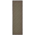 thumbnail image 1 of HomeRoots 507005 2 x 8 ft. Black Geometric Stain Resistant Indoor & Outdoor Rectangle Area Rug, 1 of 10