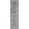 thumbnail image 1 of HomeRoots 2' X 8' Blue Southwestern Power Loom Non Skid Runner Rug, 1 of 6