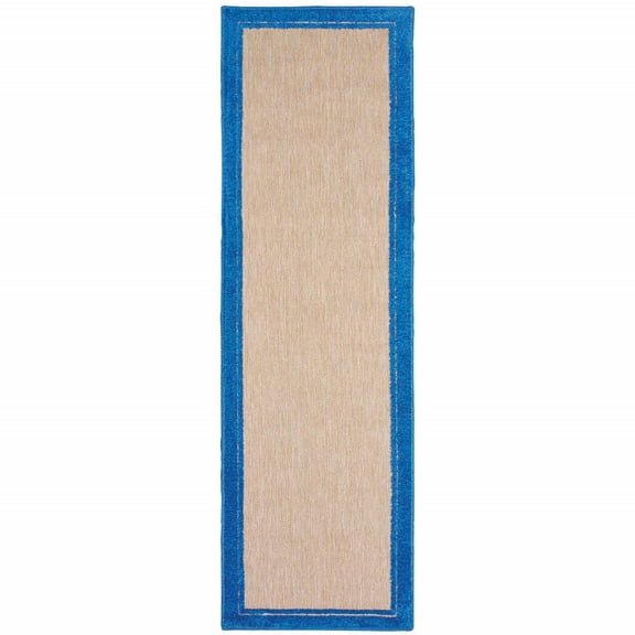 2' X 8' Sand Stain Resistant Indoor Outdoor Area Rug