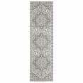 thumbnail image 1 of HomeRoots 507962 2 x 8 ft. Gray & White Oriental Power Loom Stain Resistant Runner Area Rug, 1 of 8
