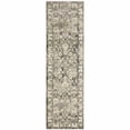thumbnail image 1 of HomeRoots 508836 2 x 8 ft. Gray Beige Tan & Brown Oriental Power Loom Stain Resistant Runner Area Rug, 1 of 7