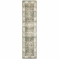 thumbnail image 1 of HomeRoots 2' X 8' Grey Ivory Tan And Beige Oriental Power Loom Stain Resistant Runner Rug, 1 of 10