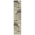 thumbnail image 1 of 2' X 8' Ivory And Grey Abstract Power Loom Non Skid Runner Rug, 1 of 5