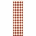 thumbnail image 1 of HomeRoots 2' X 8' Red and Ivory Geometric Stain Resistant Indoor Outdoor Area Rug, 1 of 6