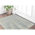 thumbnail image 1 of HomeRoots 566664 2 x 3 ft. Abstract Hand Knotted Worn Faded Rectangle Area Rug, Ivory & Blue, 1 of 1