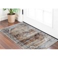 thumbnail image 1 of HomeRoots 567389 2 x 3 ft. Abstract Power Loom Worn Faded Rectangle Area Rug, Ivory, Red & Blue, 1 of 1