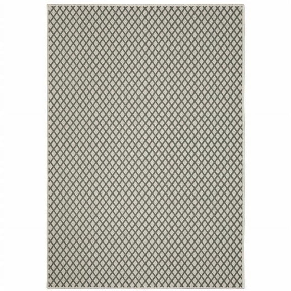 HomeRoots  2 x 3 ft. Beige Geometric Stain Resistant Indoor & Outdoor Rectangle Area Rug - Beige - 2 x 3 ft.