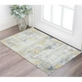 thumbnail image 1 of HomeRoots 570881 2 x 3 ft. Gold Ivory & Blue Abstract Rectangle Area Rug, 1 of 1