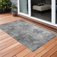 thumbnail image 1 of HomeRoots 564260 2 x 3 ft. Gray Abstract Washable Non Skid Indoor Outdoor Rectangle Machine Woven Area Rug, 1 of 3