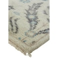 thumbnail image 1 of HomeRoots  2 x 3 ft. Ivory Gray & Blue Wool Floral Hand Knotted Stain Resistant Rectangle Area Rug, 1 of 4