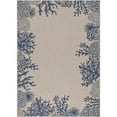 thumbnail image 1 of HomeRoots  2 x 3 ft. Navy Reef Border Indoor & Outdoor Scatter Area Rug - Navy - 2' x 3', 1 of 1