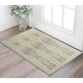 thumbnail image 1 of 2' X 3' Gray and Red Wool Geometric Hand Knotted Area Rug, 1 of 5