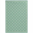 thumbnail image 1 of HomeRoots  2 x 4 ft. Blue Geometric Stain Resistant Indoor & Outdoor Rectangle Area Rug - Blue and Ivory, 1 of 1