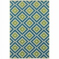thumbnail image 1 of HomeRoots  2 x 4 ft. Sand Geometric Stain Resistant Indoor & Outdoor Rectangle Area Rug - Blue and Beige - 0.07in. H x 22.05in. W x 39.37in. D, 1 of 1