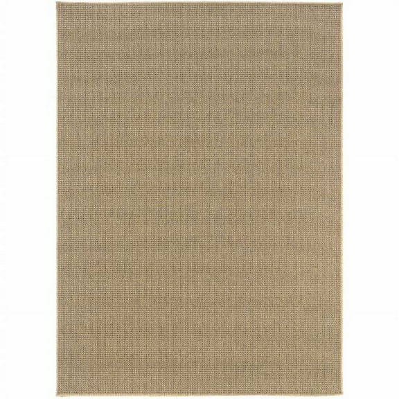 HomeRoots  2 x 4 ft. Sand Stain Resistant Indoor & Outdoor Rectangle Area Rug - Beige