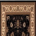 thumbnail image 1 of 5' X 8' Black and Ivory Oriental Power Loom Area Rug, 1 of 5