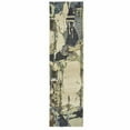 thumbnail image 1 of HomeRoots  2 x 8 ft. Blue & Gray Abstract Power Loom Stain Resistant Runner Area Rug - Blue and Gray, 1 of 1