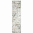 thumbnail image 1 of HomeRoots  2 x 8 ft. Gray & Ivory Abstract Power Loom Stain Resistant Runner Area Rug - Gray and Ivory - 2 x 8 ft., 1 of 1