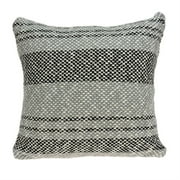 HomeRoots 20.00" x 20.00" Gray Cotton Decorative Pillow Cover