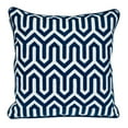 thumbnail image 1 of 18" X 18" Blue 100% Cotton Geometric Zippered Pillow, 1 of 5