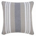 thumbnail image 1 of HomeRoots 20" X 20" Beige Gray And White 100% Cotton Striped Zippered Pillow, 1 of 10