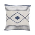 thumbnail image 1 of 20" X 20" Blue And White 100% Cotton Coastal Zippered Pillow, 1 of 10