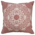 thumbnail image 1 of 20" X 20" Dusty Rose And White 100% Cotton Geometric Zippered Pillow, 1 of 5