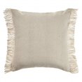 thumbnail image 1 of 20" X 20" Ivory And White 100% Cotton Zippered Pillow, 1 of 9