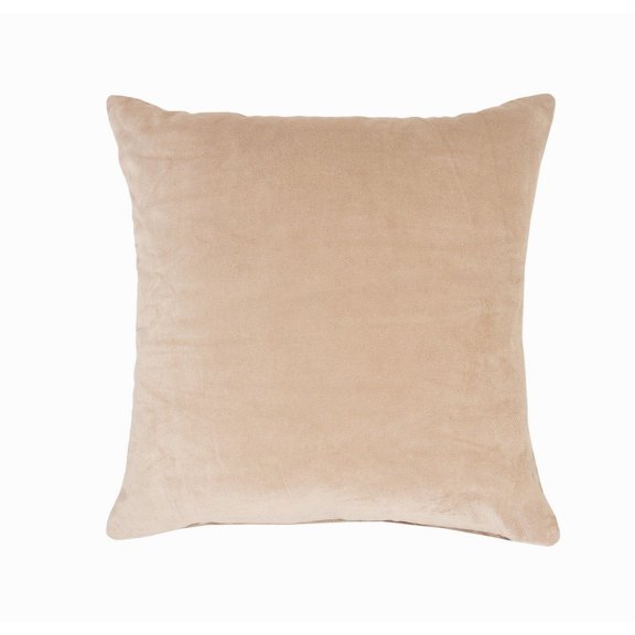 HomeRoots 20" X 20" Taupe Cotton Zippered Pillow