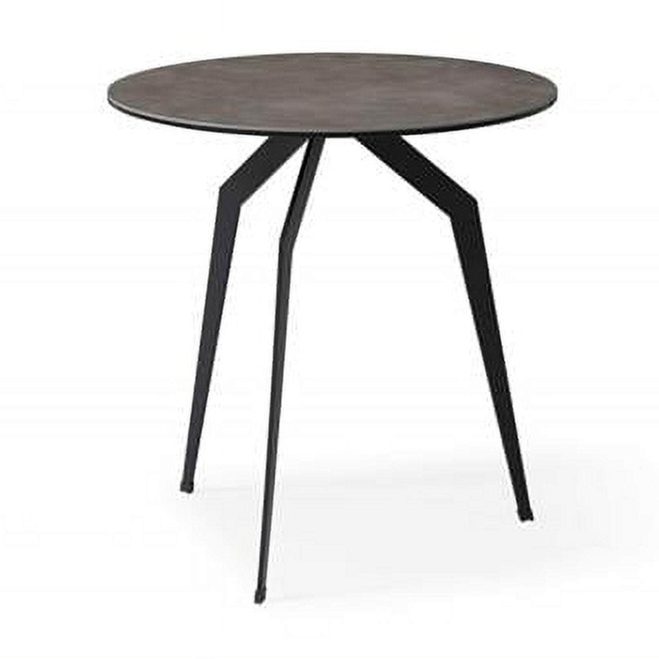 20" X 20" X 20" Black Ceramic Iron Side Table