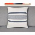 thumbnail image 1 of HomeRoots 554540 20 in. Navy & White Striped Throw Pillow with Ruffle, 1 of 1