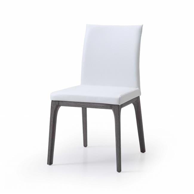 HomeRoots 20 x 23 x 35 in. Faux Leather or Metal Dining Chair, White