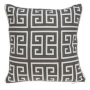 HomeRoots 20 x 7 x 20 in. Cool Transitional Gray & White Pillow Cover with Poly Insert