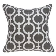HomeRoots 20 x 7 x 20 in. Transitional Gray & White Accent Pillow Cover with Poly Insert