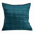 thumbnail image 1 of Parkland Collection Cyrene Transitional Teal Solid Quilted Pillow Cover With Poly Insert, 1 of 3