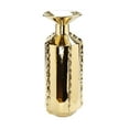 thumbnail image 1 of HomeRoots 569260 21 in. Gold Trumpet Ceramic Table Vase with Sculptural Details, 1 of 1