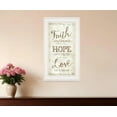 thumbnail image 1 of HomeRoots 21 x 12 x 1 in. Faith 1 White Framed Print Wall Art, 1 of 3
