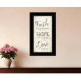 thumbnail image 1 of HomeRoots 21 x 12 x 1 in. Faith 2 Black Framed Print Wall Art, 1 of 3
