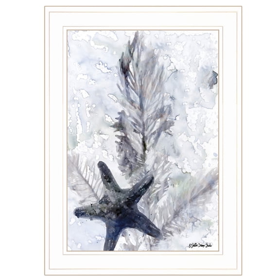 HomeRoots 21 x 15 x 1 in. Ocean Collection 4 White Framed Print Wall Art