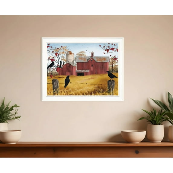 HomeRoots 21 x 27 x 1 in. Autumn Gold 6 White Framed Print Wall Art
