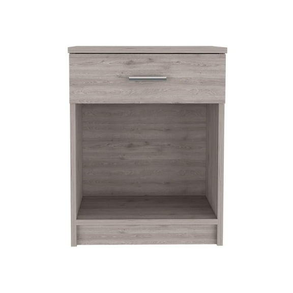 HomeRoots 22" Light Gray One Drawer Nightstand