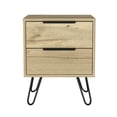 thumbnail image 1 of 22" Light Oak Two Drawer Nightstand, 1 of 5