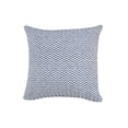 thumbnail image 1 of 22" X 22" Navy Blue And White 100% Cotton Chevron Zippered Pillow, 1 of 10