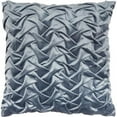 thumbnail image 1 of HomeRoots  22 x 22 in. Powder Blue Pleated Velvet Throw Pillow, 1 of 1