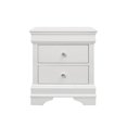 thumbnail image 1 of HomeRoots 24" White Shagreen Two Drawer Solid Wood Nightstand, 1 of 6
