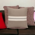 thumbnail image 1 of 24" X 24" Brown Striped Cotton Zippered Pillow, 1 of 5
