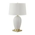 thumbnail image 1 of HomeRoots 26" Gold And White Ceramic Urn Table Lamp With Cream Empire Shade, 1 of 10