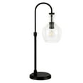 thumbnail image 1 of 27" Black Metal Arched Table Lamp With Clear Dome Shade, 1 of 10