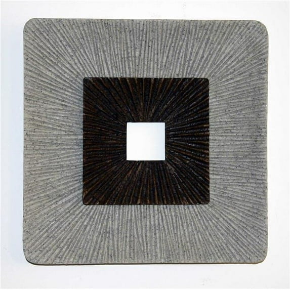 HomeRoots 274774 Brown & Gray Square Ribbed Minimalistic Wall Art